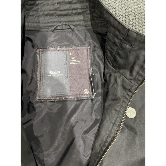 Mens Black G-STAR RAW Motorcycle Style Cotton Waxed Jacket Size Large - Picture 9 of 11